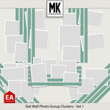 Slat Wall Photo Group Clusters - Set 1