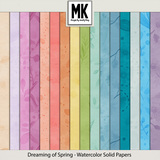 Dreaming of Spring -  Watercolor Solid Papers