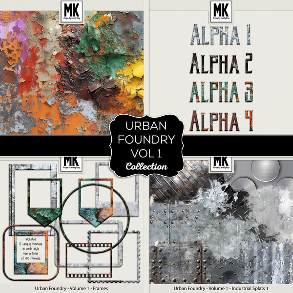 Urban Foundry - Volume 1 - Collection Digital Art - Digital Scrapbooking Kits