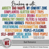 Bad Romance Sticker Titles