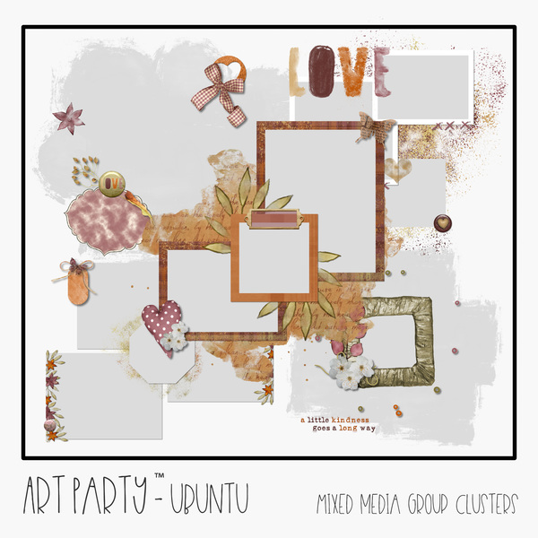 Ubuntu - Mixed Media Group Clusters Digital Art - Digital Scrapbooking Kits