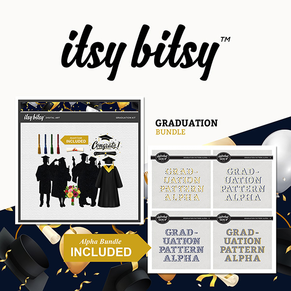 Graduation Bundle Digital Art - Digital Scrapbooking Kits