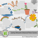 Spring Silhouette Enhanced Photo Clusters