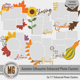 Autumn Silhouette Enhanced Photo Clusters