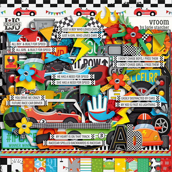 Vroom Digital Art - Digital Scrapbooking Kits