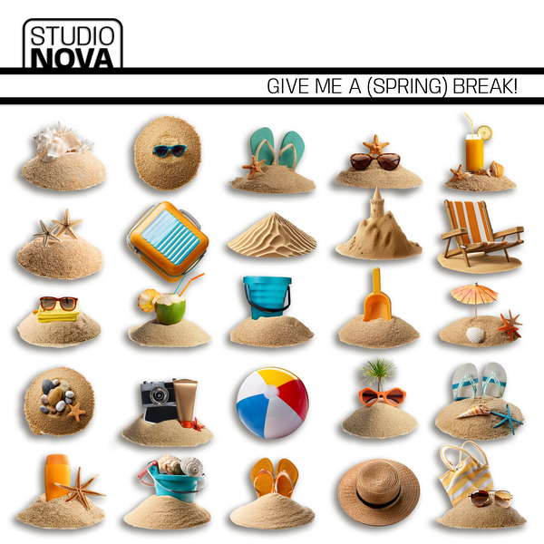 Give Me A (Spring) Break! Digital Art - Digital Scrapbooking Kits