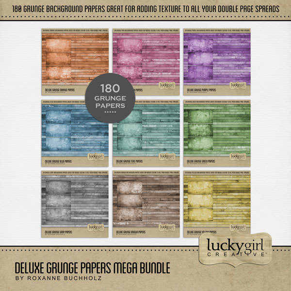 Deluxe Grunge Papers Mega Bundle Digital Art - Digital Scrapbooking Kits
