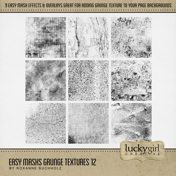 Easy Masks Grunge Textures 12 Digital Art - Digital Scrapbooking Kits