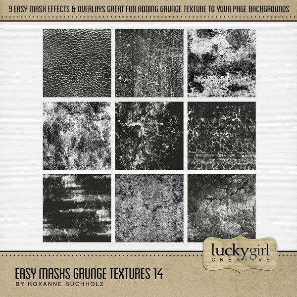 Easy Masks Grunge Textures 14 Digital Art - Digital Scrapbooking Kits
