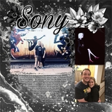 Flower Garden in Black & Silver