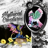 Flower Garden in Black & Silver