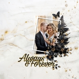 Flower Garden in Black & Gold