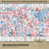 Baby Gender Reveal Watercolor Kit