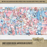 Baby Gender Reveal Watercolor Kit