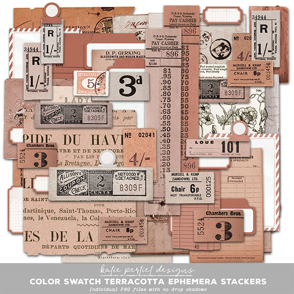 Color Swatch Terracotta Ephemera Stackers