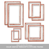Color Swatch Terracotta Stitched Frames