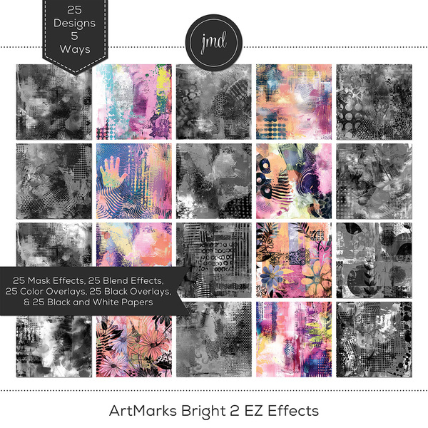 ArtMarks Bright 2 EZ Effects Digital Art - Digital Scrapbooking Kits