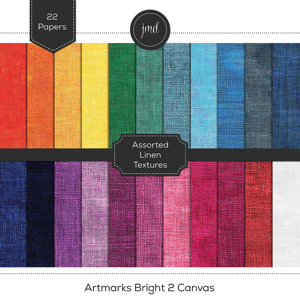 ArtMarks Bright 2 Canvas Digital Art - Digital Scrapbooking Kits