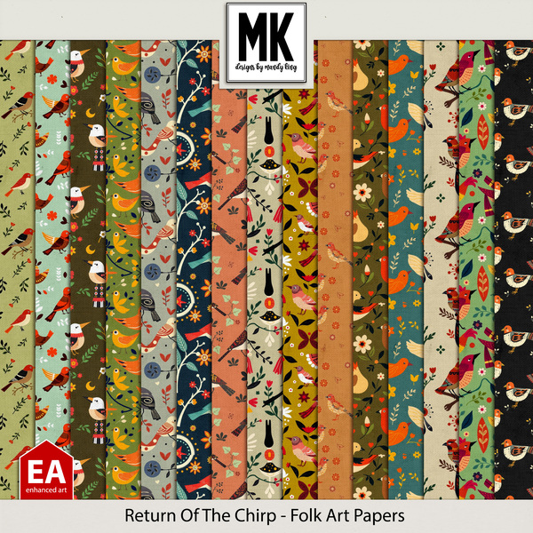 Return of the Chirp - Folk Art Papers