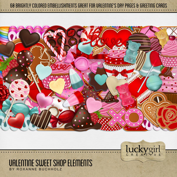 Valentine Sweet Shop Elements