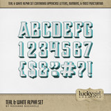 Teal & White Alpha Set
