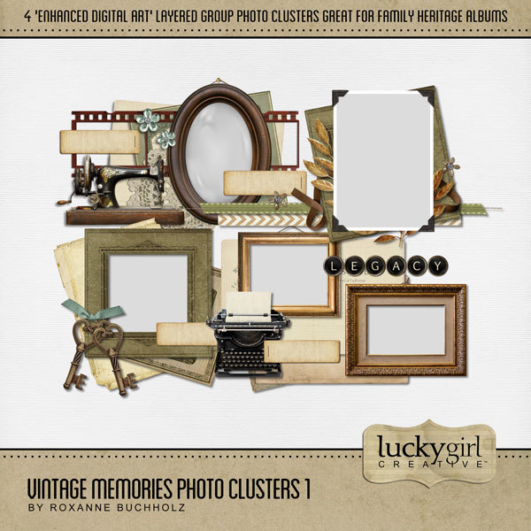 Vintage Memories Photo Clusters 1
