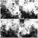 Distressed EZ Masks - Halftone Hearts