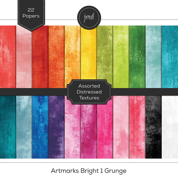 ArtMarks Bright 1 Grunge Digital Art - Digital Scrapbooking Kits