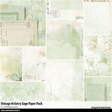 Vintage Artistry Sage Scrapbooking Bundle