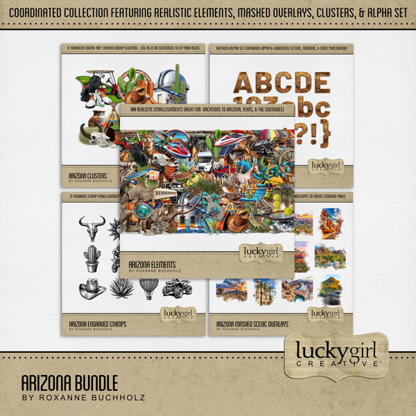Arizona Bundle Digital Art - Digital Scrapbooking Kits
