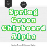 Spring Green Chipboard Alpha