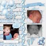 Baby Gender Reveal Watercolor Elements