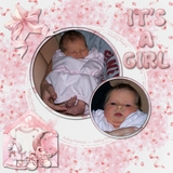 Baby Gender Reveal Watercolor Elements