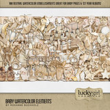 Baby Watercolor Elements