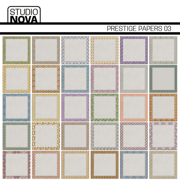 Prestige Papers 03 Digital Art - Digital Scrapbooking Kits