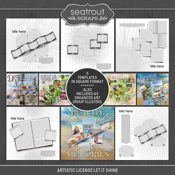 Artistic License Let It Shine Digital Art - Digital Scrapbooking Kits