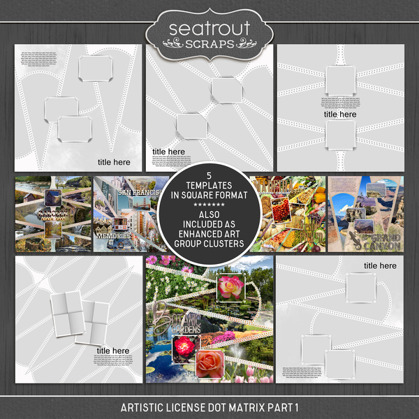 Artistic License Dot Matrix Part 1 Digital Art - Digital Scrapbooking Kits