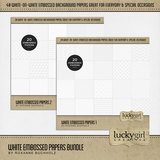 White Embossed Papers Bundle