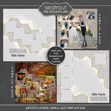 Artistic License Linen & Lace Template Duo