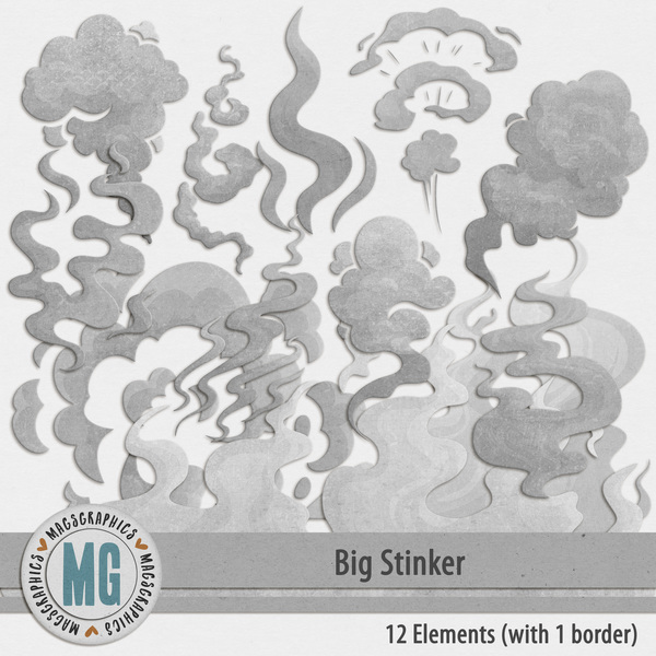 Big Stinker Fumes Digital Art - Digital Scrapbooking Kits