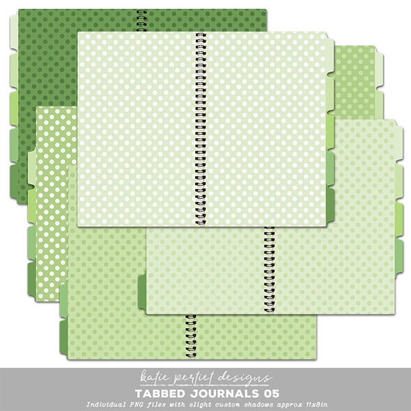 Tabbed Journals 05 Digital Art - Digital Scrapbooking Kits