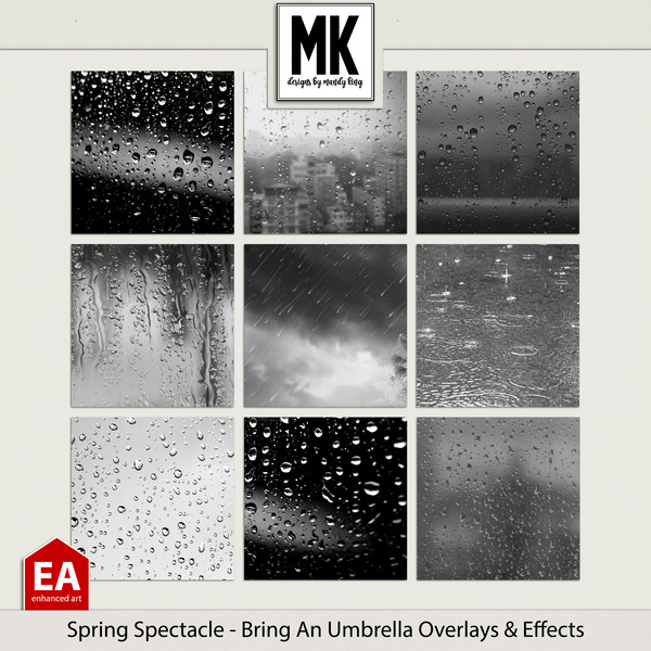 Spring Spectacle - Bring An Umbrella Overlays & Effects Digital Art - Digital Scrapbooking Kits