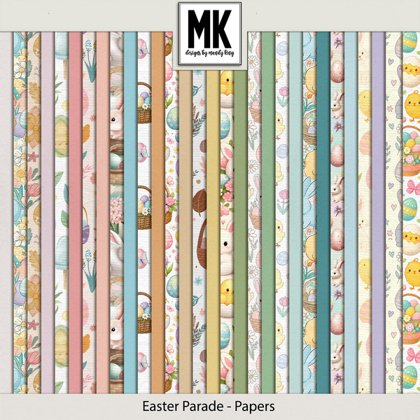 Easter Parade - Papers Digital Art - Digital Scrapbooking Kits