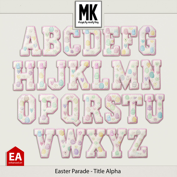 Easter Parade - Title Alpha Digital Art - Digital Scrapbooking Kits