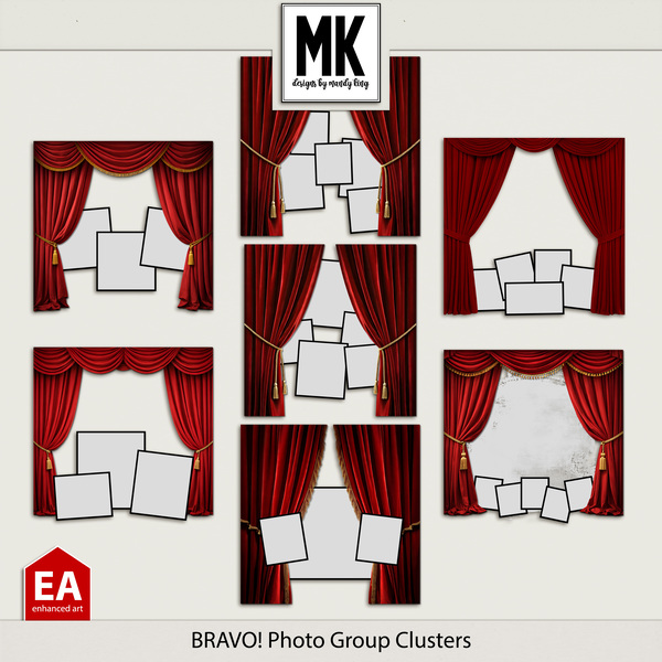 Bravo! Photo Group Clusters Digital Art - Digital Scrapbooking Kits