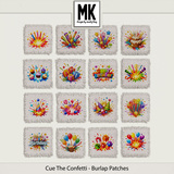 Cue The Confetti - Burlap Patches