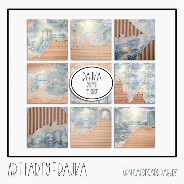 Bajka - Torn Cardboard Papers Digital Art - Digital Scrapbooking Kits