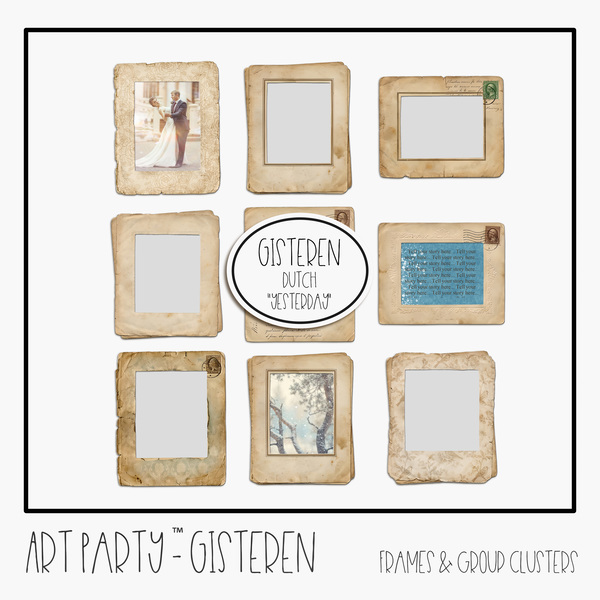 Gisteren - Frames & Group Clusters Digital Art - Digital Scrapbooking Kits