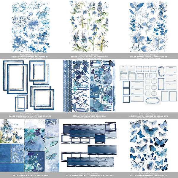 Color Swatch Inkwell Scrapbooking Bundle