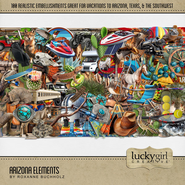 Arizona Elements Digital Art - Digital Scrapbooking Kits